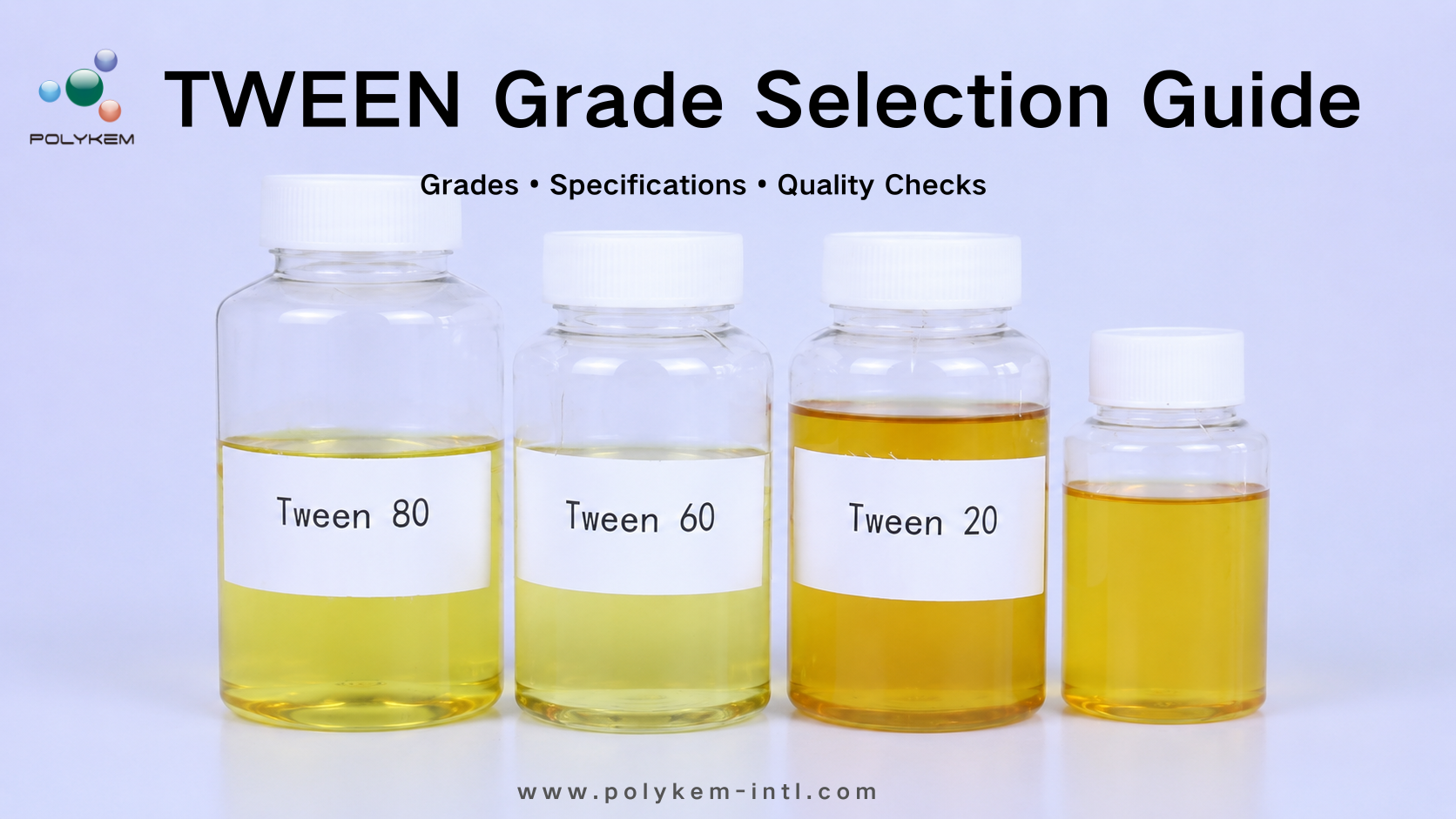 ポリオキシエチレン ソルビタン脂肪酸エステル (TWEEN) 調達ガイド: グレード、仕様、品質チェック