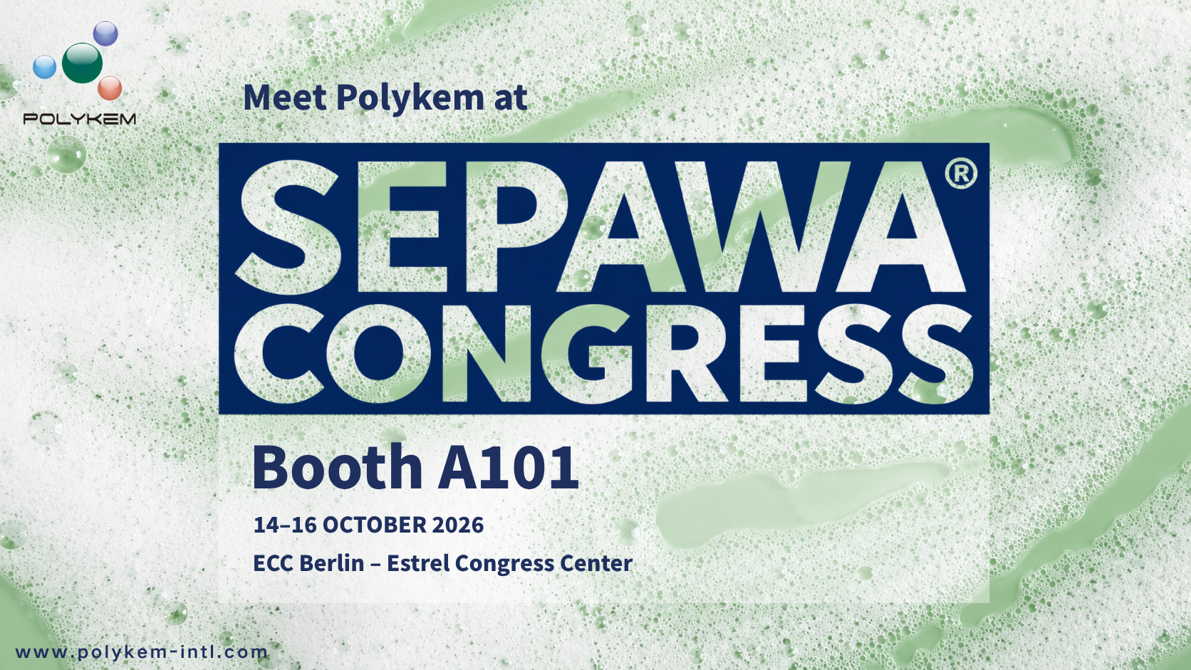 Polykem が SEPAWA Congress 2026 に出展 – ブース A101 をご覧ください
